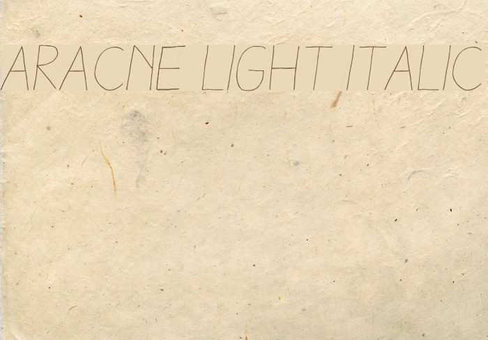 Aracne Light Italic Font examples