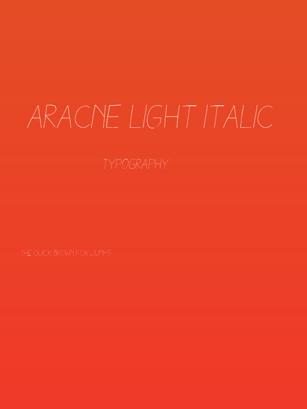 Aracne Light Italic Poster