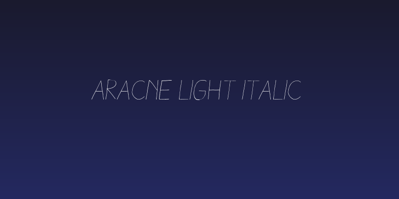 Aracne Light Italic Social Header
