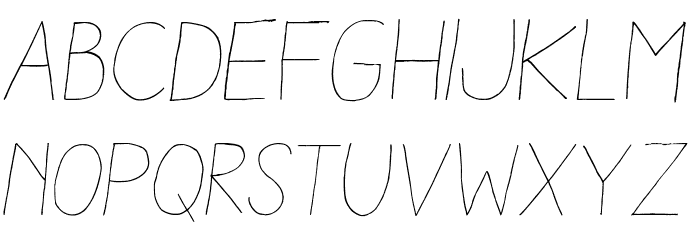 Aracne Light Italic Font LOWERCASE