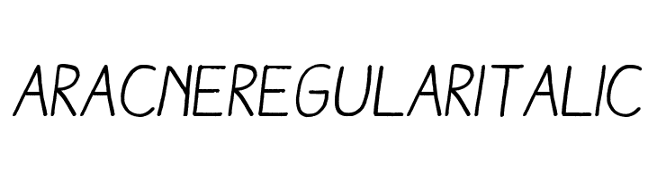 Aracne Regular Italic  フリーフォントのダウンロード