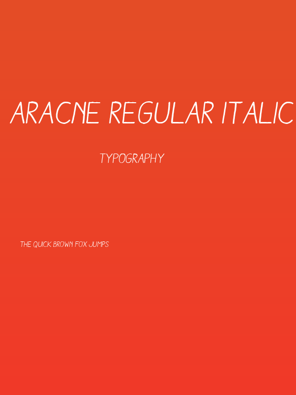 Aracne Regular Italic Poster