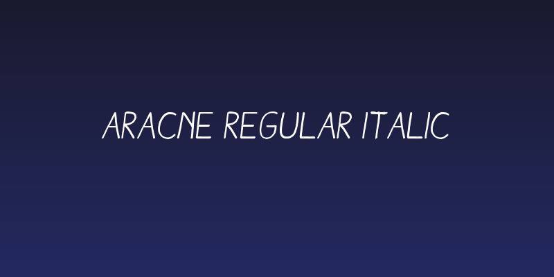 Aracne Regular Italic Social Header