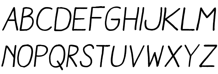 Aracne Regular Italic Font LOWERCASE
