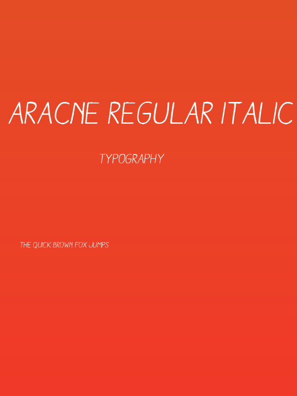 Aracne Regular Italic Poster