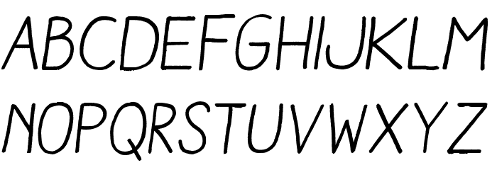 Aracne Regular Italic Font LOWERCASE