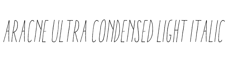 Aracne Ultra Condensed Light Italic  नि: शुल्क फ़ॉन्ट्स डाउनलोड