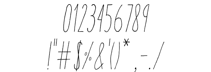 Aracne Ultra Condensed Light Italic Font OTHER CHARS