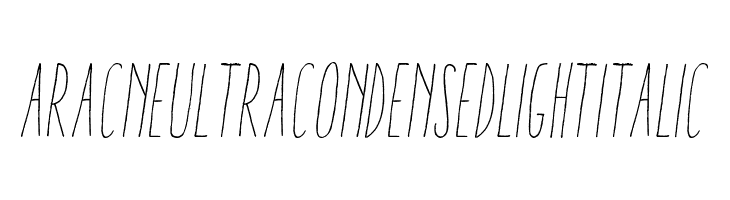 Aracne Ultra Condensed Light Italic  font caratteri gratis
