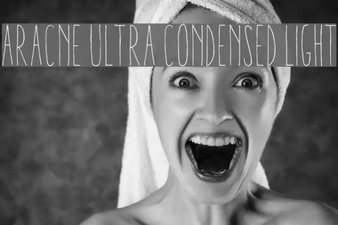 Aracne Ultra Condensed Light Font examples