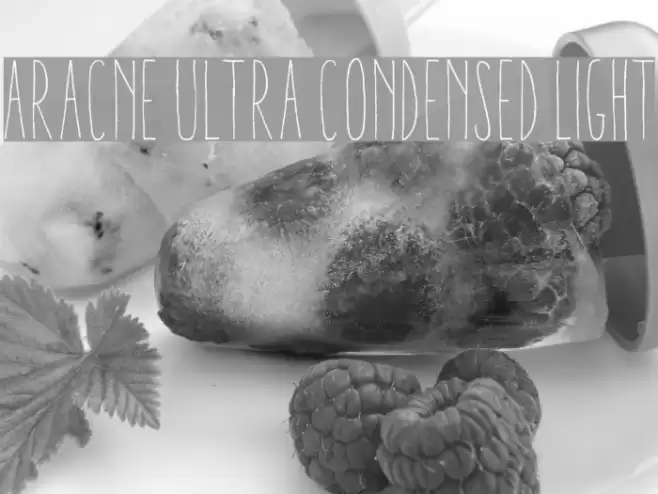 Aracne Ultra Condensed Light Font examples