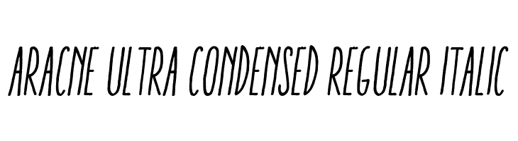 Aracne Ultra Condensed Regular Italic  Free Fonts Download