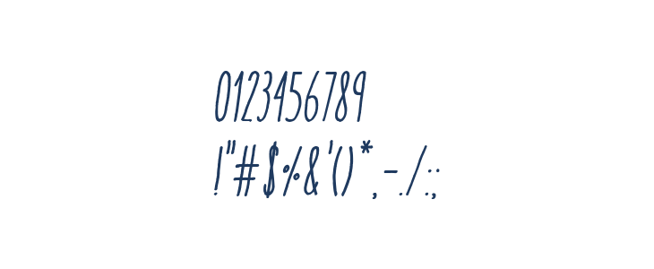 Aracne Ultra Condensed Regular Italic Other Characters
