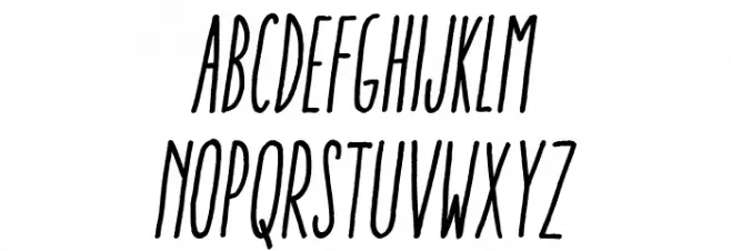 Aracne Ultra Condensed Regular Italic Fonte MAIÚSCULAS
