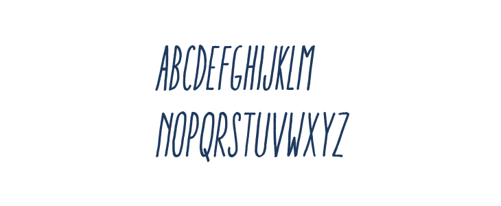 Aracne Ultra Condensed Regular Italic Lowercase