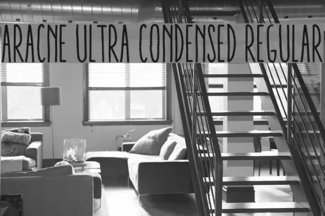 Aracne Ultra Condensed Regular Font examples