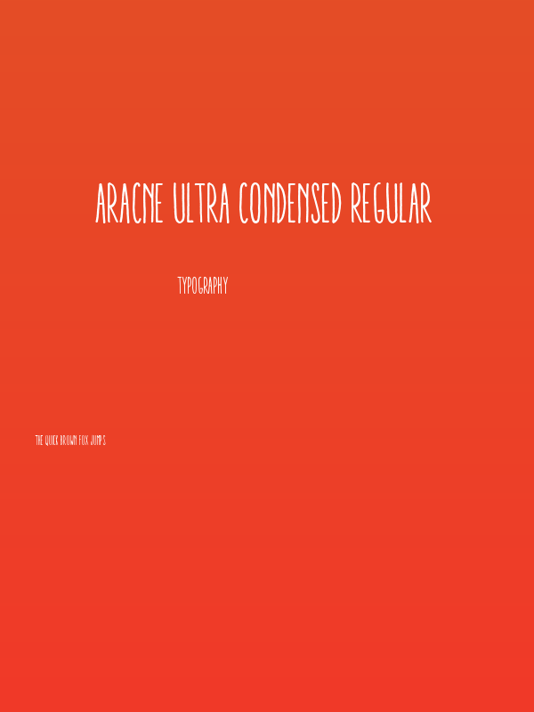 Aracne Ultra Condensed Regular Poster