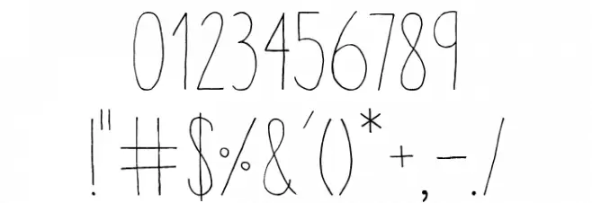 AracneCondensedLight Font OTHER CHARS