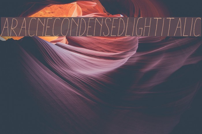 AracneCondensedLightItalic Example 1