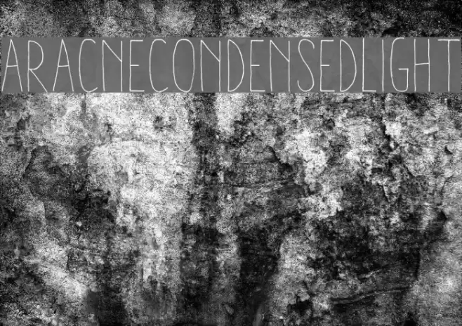 AracneCondensedLight Font examples