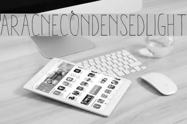 AracneCondensedLight Font examples