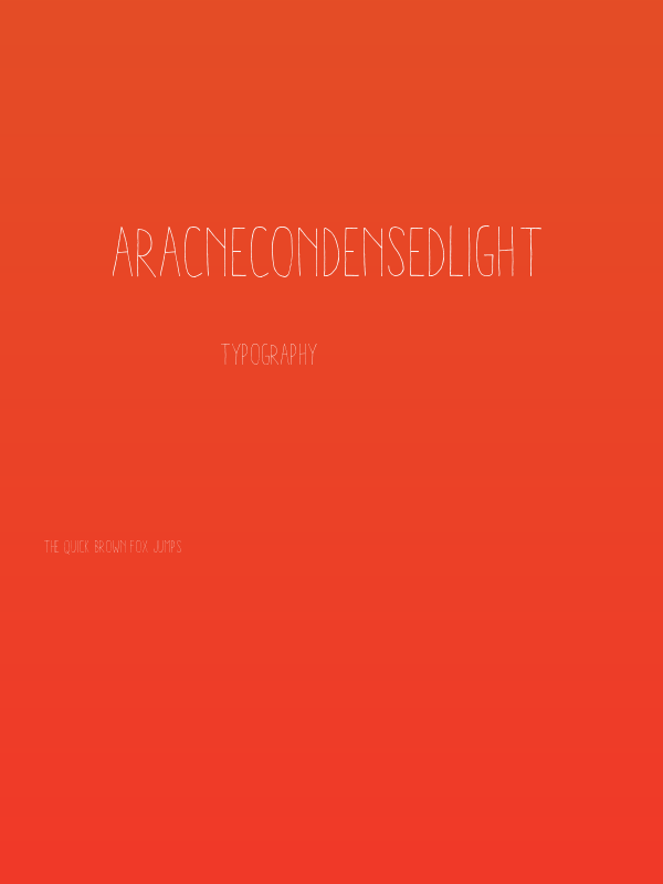 AracneCondensedLight Poster