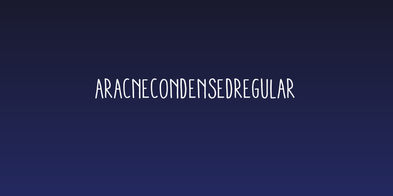 AracneCondensedRegular Social Header
