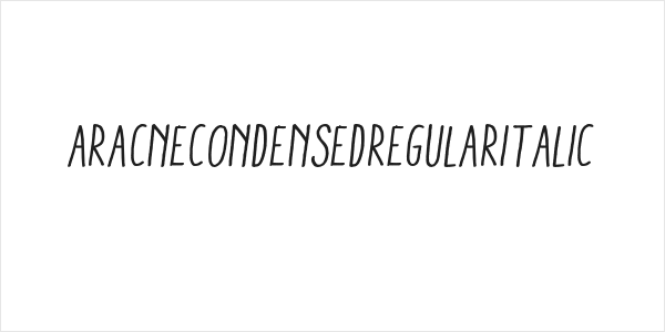 AracneCondensedRegularItalic Logo