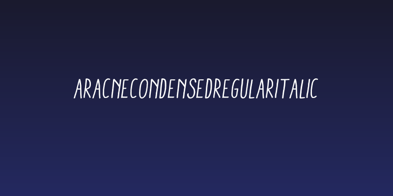 AracneCondensedRegularItalic Social Header