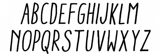 AracneCondensedRegularItalic 字体 小写