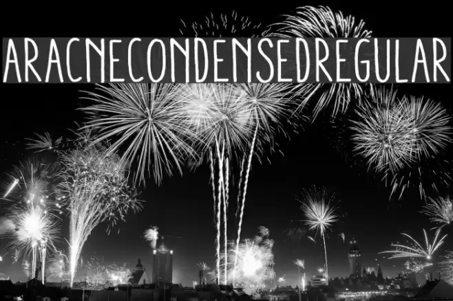 AracneCondensedRegular Font examples