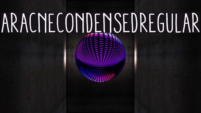 AracneCondensedRegular Font examples