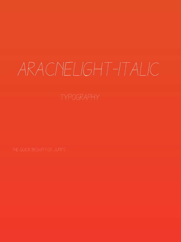AracneLight-Italic Poster
