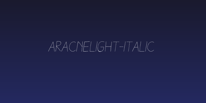 AracneLight-Italic Social Header