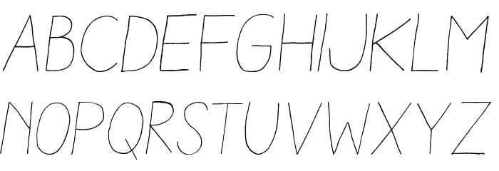 AracneLight-Italic Font LOWERCASE