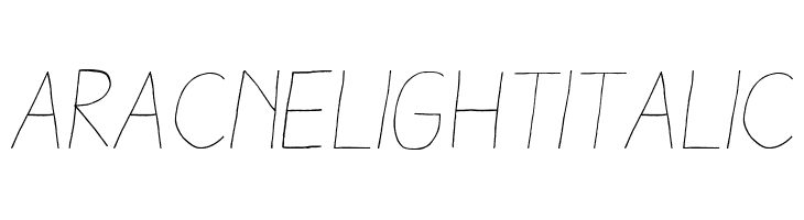 AracneLightItalic  フリーフォントのダウンロード