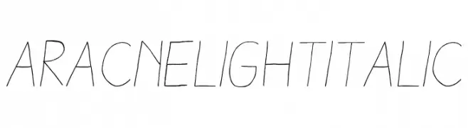 AracneLightItalic  font caratteri gratis