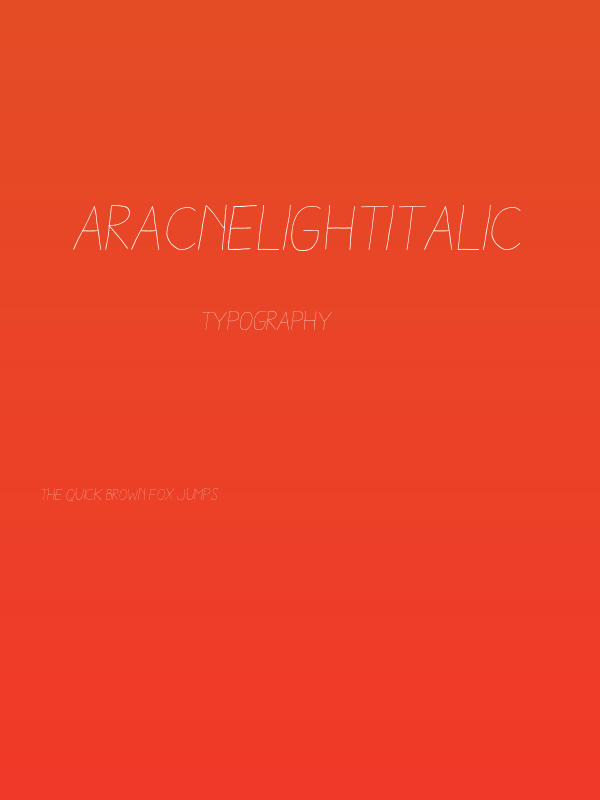 AracneLightItalic Poster