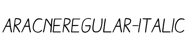 AracneRegular-Italic Font
