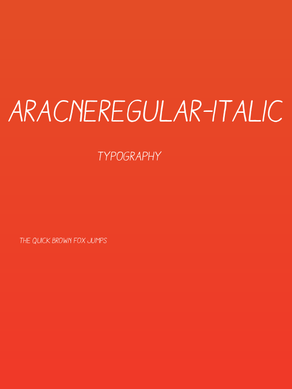 AracneRegular-Italic Poster