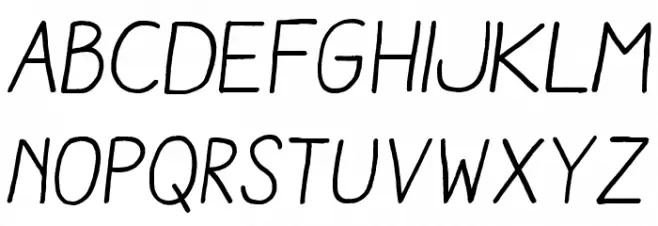 AracneRegularItalic Font UPPERCASE