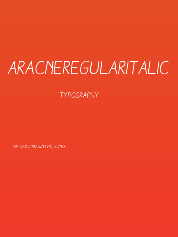 AracneRegularItalic Poster