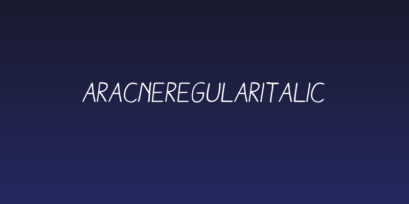 AracneRegularItalic Social Header