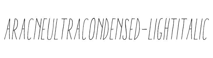 AracneUltraCondensed-LightItalic Font