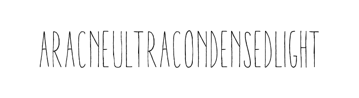 AracneUltraCondensedLight  les polices de caractères gratuit tlcharger