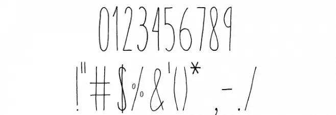 AracneUltraCondensedLight Font OTHER CHARS