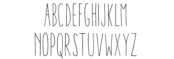 AracneUltraCondensedLight Font LOWERCASE