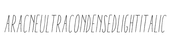 AracneUltraCondensedLightItalic  नि: शुल्क फ़ॉन्ट्स डाउनलोड