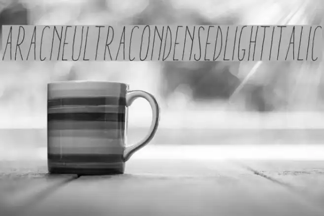 AracneUltraCondensedLightItalic Example 3