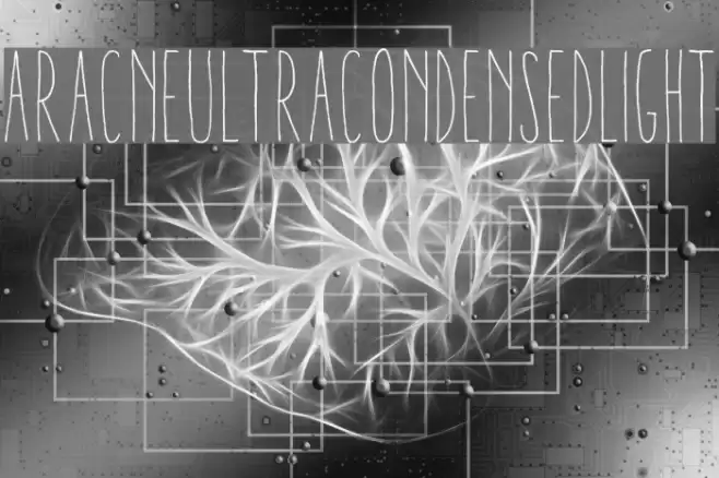 AracneUltraCondensedLight Font examples